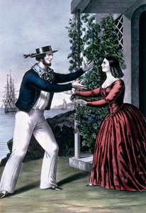 セーラが帰ってくる 作： N. and Ives J.M. (1824-95) Currier