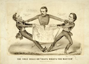 真の問題、あるいは『それが問題だ 作： N. and Ives J.M. (1824 95) Currier