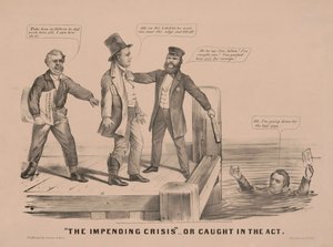 "差し迫った危機" あるいは、現行犯逮捕 作： N. and Ives J.M. (1824-95) Currier