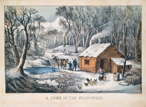 大自然の中の家 作： Currier and Ives