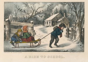 学校への乗車 作： Currier and Ives