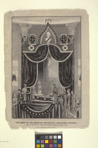 殉教者の遺体大統領、エイブラハム・リンカーン（リトグラフ） 作： N. and Ives J.M. (1824 95) Currier