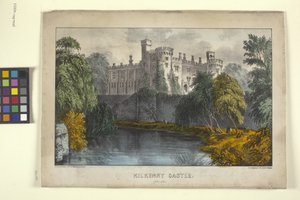 Castelo de Kilkenny, Irlanda (litografia colorida à mão) 作： N. and Ives J.M. (1824 95) Currier