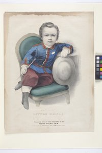 リトル・マンリー（手描きのリトグラフ） 作： N. and Ives J.M. (1824 95) Currier