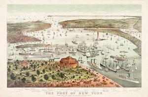 The Port of New York by Currier & Ives 作： Currier and Ives