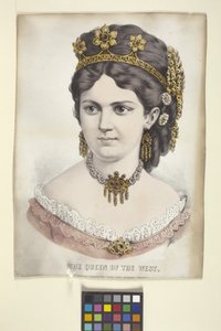 西の女王 (手描きのリトグラフ) 作： N. and Ives J.M. (1824 95) Currier