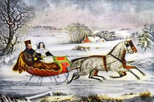 道、冬 作： Currier and Ives
