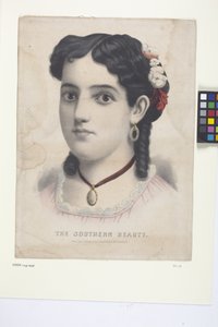 The Southern Beauty (litografia colorida à mão) 作： N. and Ives J.M. (1824 95) Currier