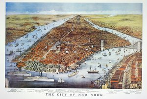 ニューヨーク市、1876 作： N. and Ives, J.M. Currier