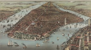 ニューヨーク市、1883 作： N. and Ives, J.M. Currier