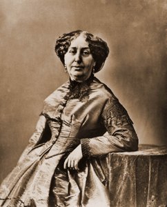 小説家ジョルジュ・サンド（Aurore Dupin, Baronne Dudevant）（1804-1876）の肖像（写真
