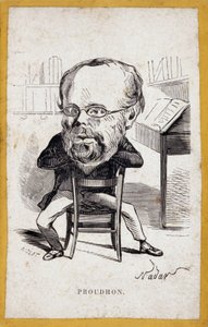ピエール・ジョセフ・プルドン（Pierre-Joseph Proudhon）の「Portraits-charge（ポートレート・チャージ）」。 作： Nadar