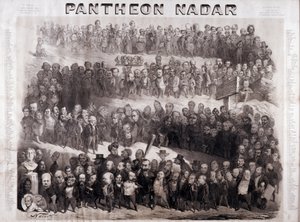 19世紀の歴史上の偉人（知識人、政治家）を表現したパンテオンナダール 作： Nadar