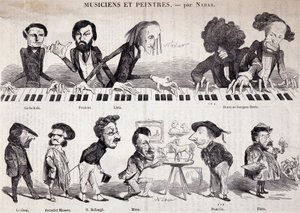 "Le Petit journal pour rire "の "Musicians and Painters "シリーズ。 作： Nadar