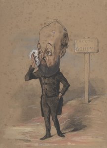 Henri Mürger の似顔絵、1849-61 年。