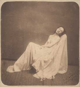 [着席モデル、部分的にドレープ]、1856-59。 作： Nadar