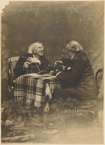 [ナダールはマリー＝ウジェーヌ・シュヴルールと百歳の誕生日を祝う]。 作： Nadar [Gaspard Félix Tournachon]
