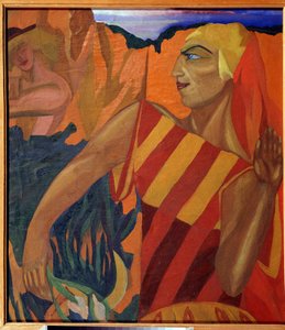 Medee - バレエ The Golden Fleece の衣装デザイン (Medea. Ballet The Golden Fleece の衣装デザイン) - Nadhezhda Vladimirovna Lermontova (1885-1921) 作、キャンバスに油彩 作： Nadezhda Vladimirovna Lermontova