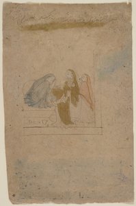 アテンダントを持つ女性、ca。 1775-80。