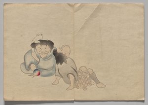 光琳絵本（下巻）の一場面