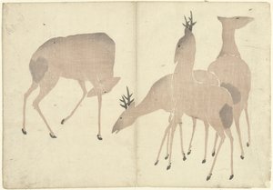 4頭の鹿 光琳の画集（連載タイトル） 光琳がうう（連載タイトル） 作： Nakamura Hochu