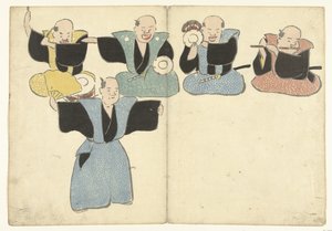 4人の囃子と1人の能楽師 光琳の画集（連載タイトル） 光琳がうう（連載タイトル）