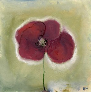 私の日記のケシ、2013年（油） 作： Nancy Moniz Charalambous