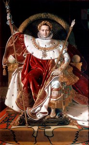 「皇帝の玉座に座るナポレオン」、1804年 作： Napoleon Bonaparte I