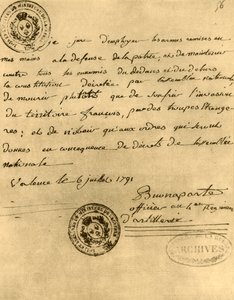 ナポレオンの憲法上の宣誓、1791 年 7 月 6 日、1921 年。