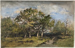 風景、c。 1860。 作： Narcisse Diaz de la Pena