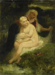 お風呂の後 作： Narcisse Virgile Diaz de la Peña