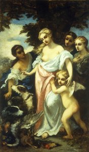 狩りの後のダイアナ 作： Narcisse Virgile Diaz de la Peña