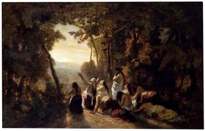 エフタの娘の嘆き、1846年。 作： Narcisse Virgile Diaz de la Peña