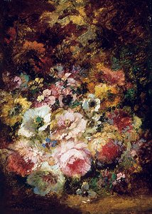 花 作： Narcisse Virgile Diaz de la Peña
