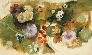 さまざまな花の研究。 作： Narcisse Virgile Diaz de laPeña