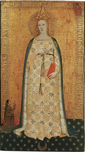 Vierge parturiente, Virgo paritura - Madonna del Parto (Madonna of Parturition) - Nardo di Cione (acted ca 1346-1365).パネルにテンペラ