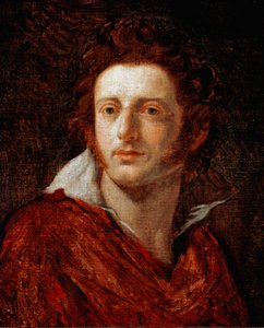 イタリアの詩人・劇作家ウーゴ・フォスコロ（1778-1827）の肖像 ナターレ・スキアヴォーニ（1777-1858）の絵画 19世紀 フィレンツェ近代美術館所蔵 作： Natale Schiavoni