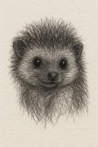 赤ちゃんハリネズミのスケッチ 作： 