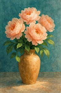 優雅な牡丹のブーケ 作： Natalie Bruns