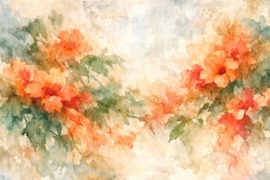 幻想的なオレンジ色の花