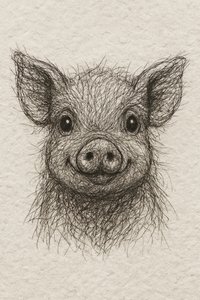 幸せな子ブタ 作： 