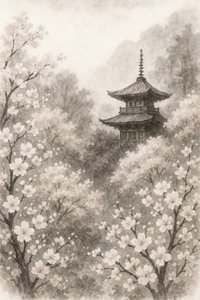 日本のタチバナの桜