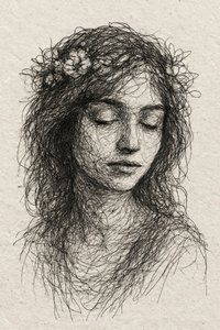 穏やかな花の肖像画 作： 