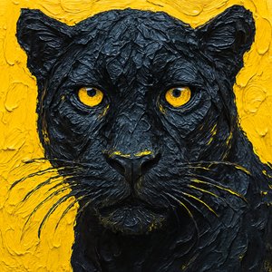 質感のあるブラックパンサー 作： 