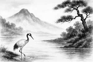 静かなクレーン湖の風景