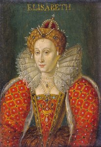 英国女王エリザベス1世の油彩ミニチュア肖像画 作： Nathan Benn