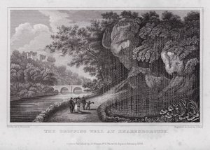 KnaresboroughのDropping Well (Engraving) 作： Nathaniel (after) Whittock
