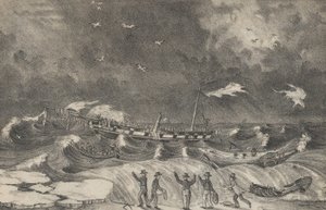 1837 年 1 月 2 日、1848 ～ 56 年、ヘンプステッド ビーチでのメキシコの恐ろしい難破船。