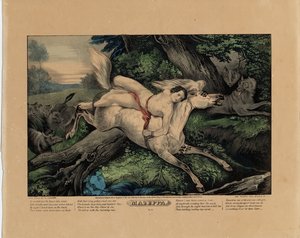 マゼッパ、1846（4つのうちの2つをプレート、331977、331978、331980も参照） 作： Nathaniel Currier