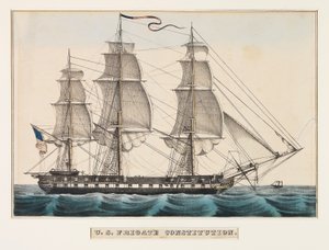 フリゲート艦コンスティテューション 作： Nathaniel Currier